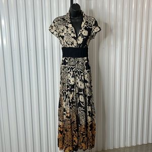 Papillon Los Angeles Long Crinkle Pleated Dress.